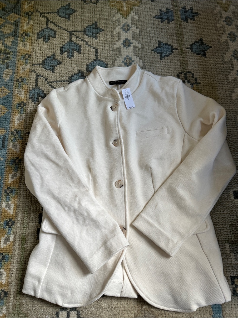 NWT Banana Republic Women's Cream Button-Front Jacket